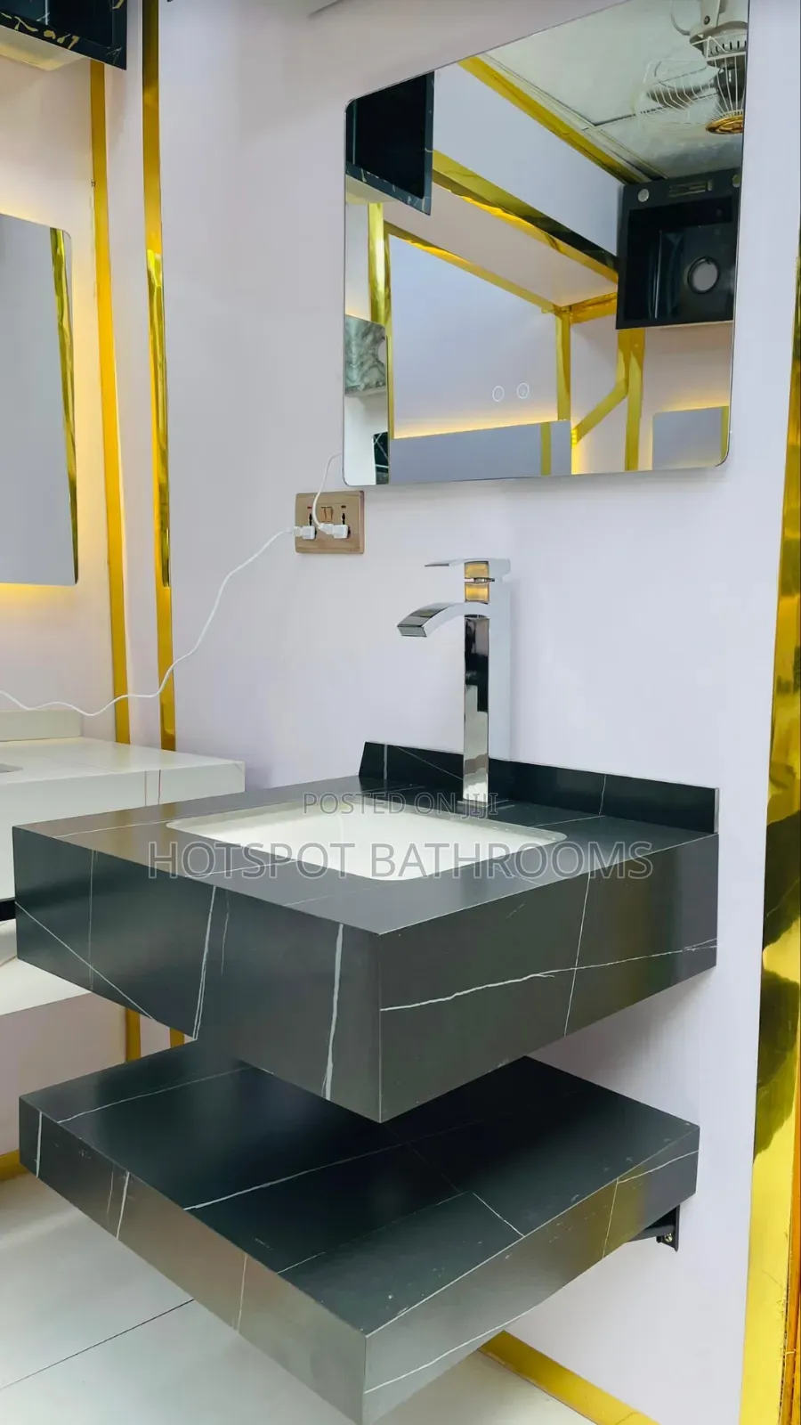 Marble Cabinet With Led Mirror