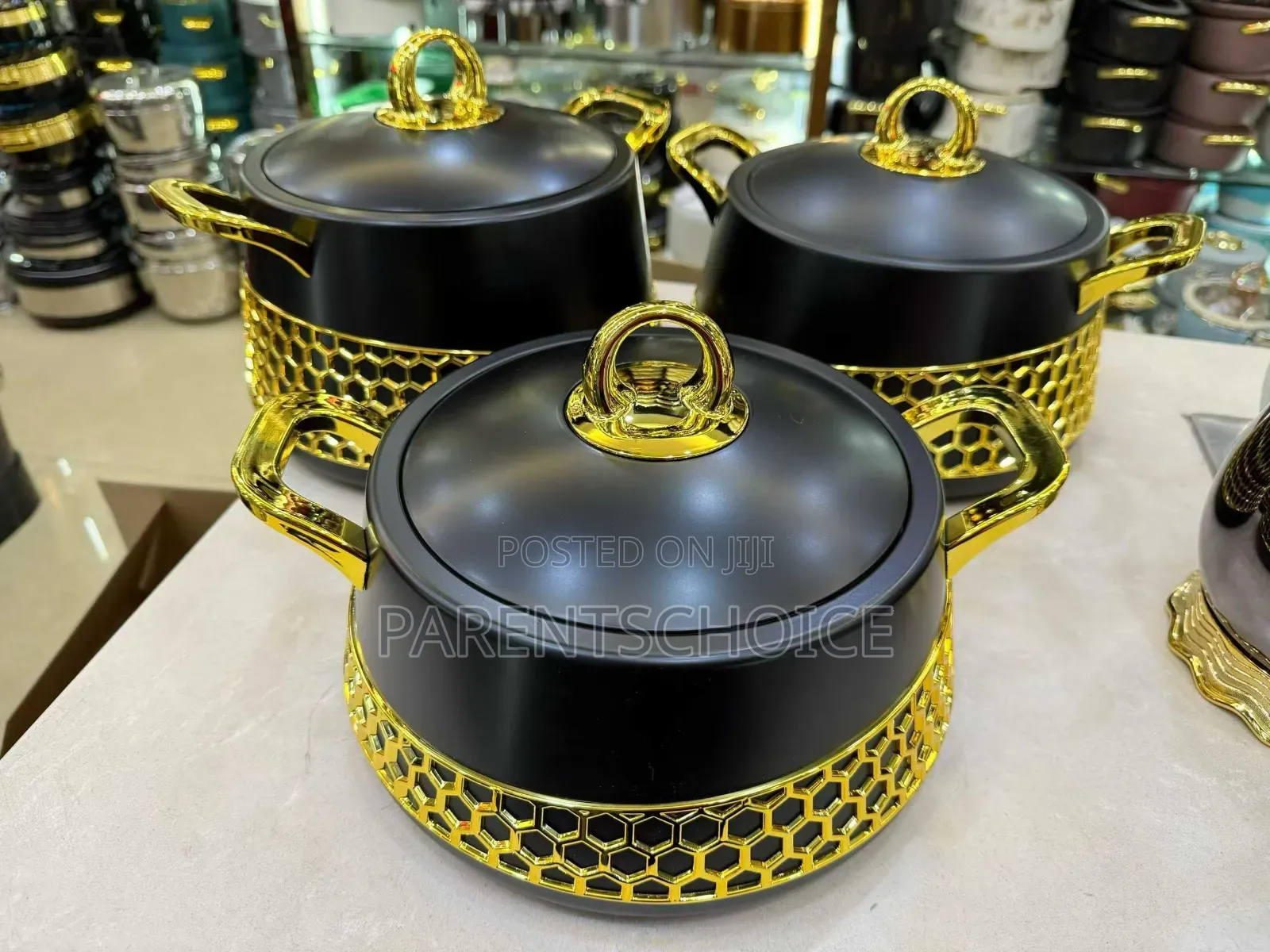 Gold Honeycomb 2l 2.5l 3l Insulated Casserole