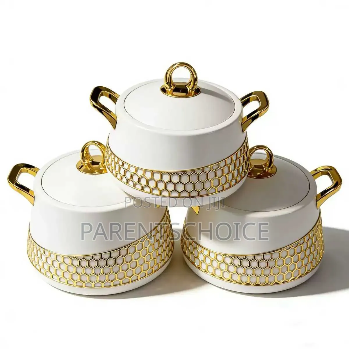 Gold Honeycomb 2l 2.5l 3l Insulated Casserole