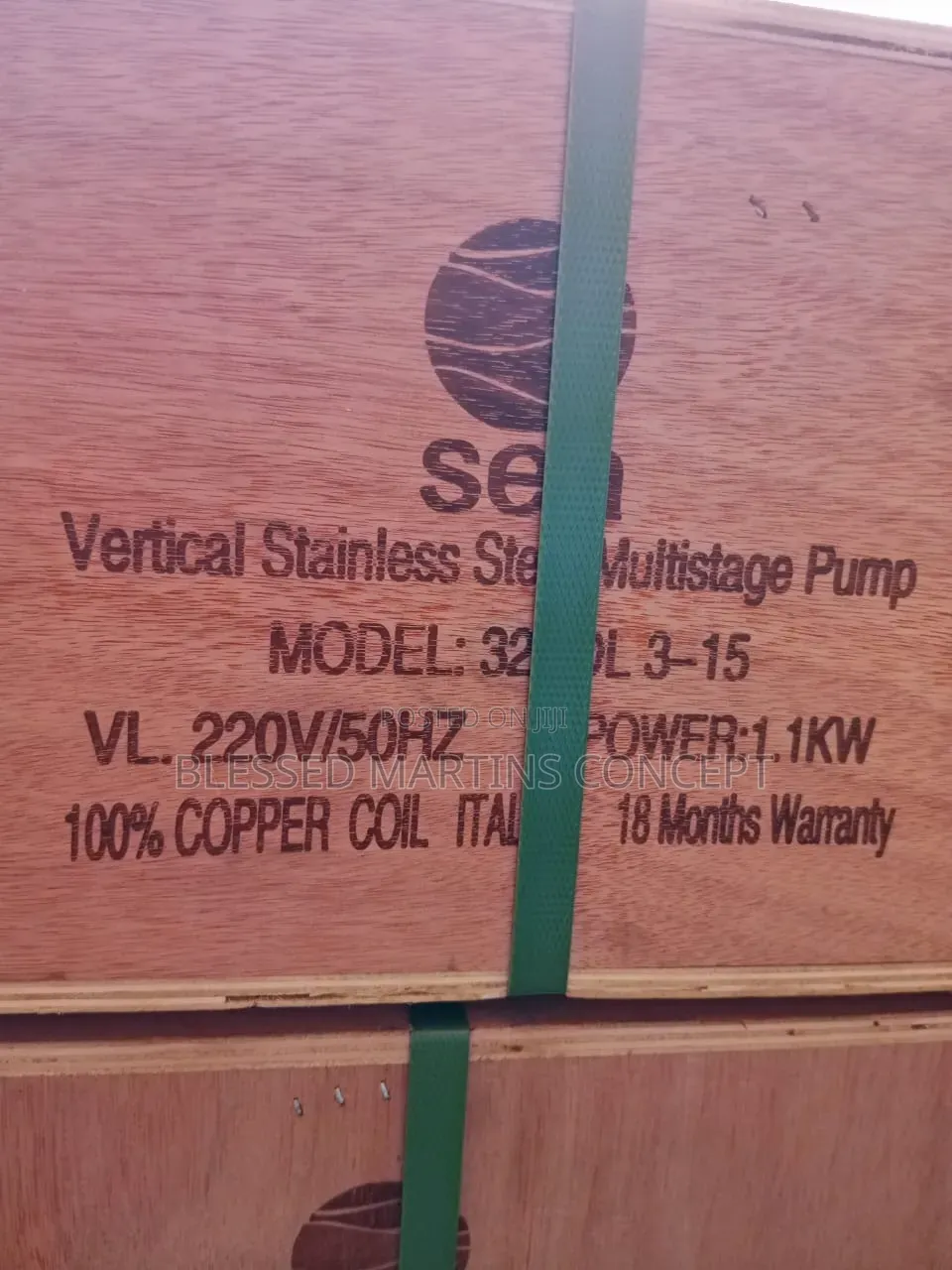 2hp Vertical Stainless Steel Multistage Industrial Pump. 100% Copper