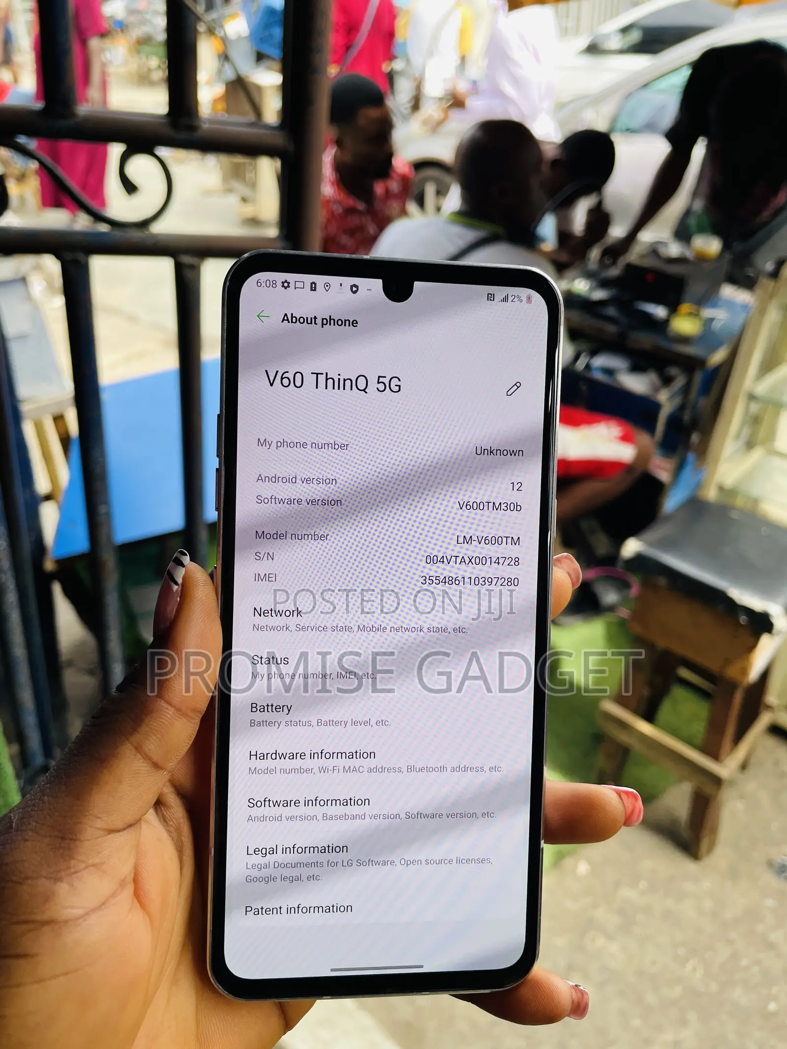LG V60 ThinQ 5G 128 GB White