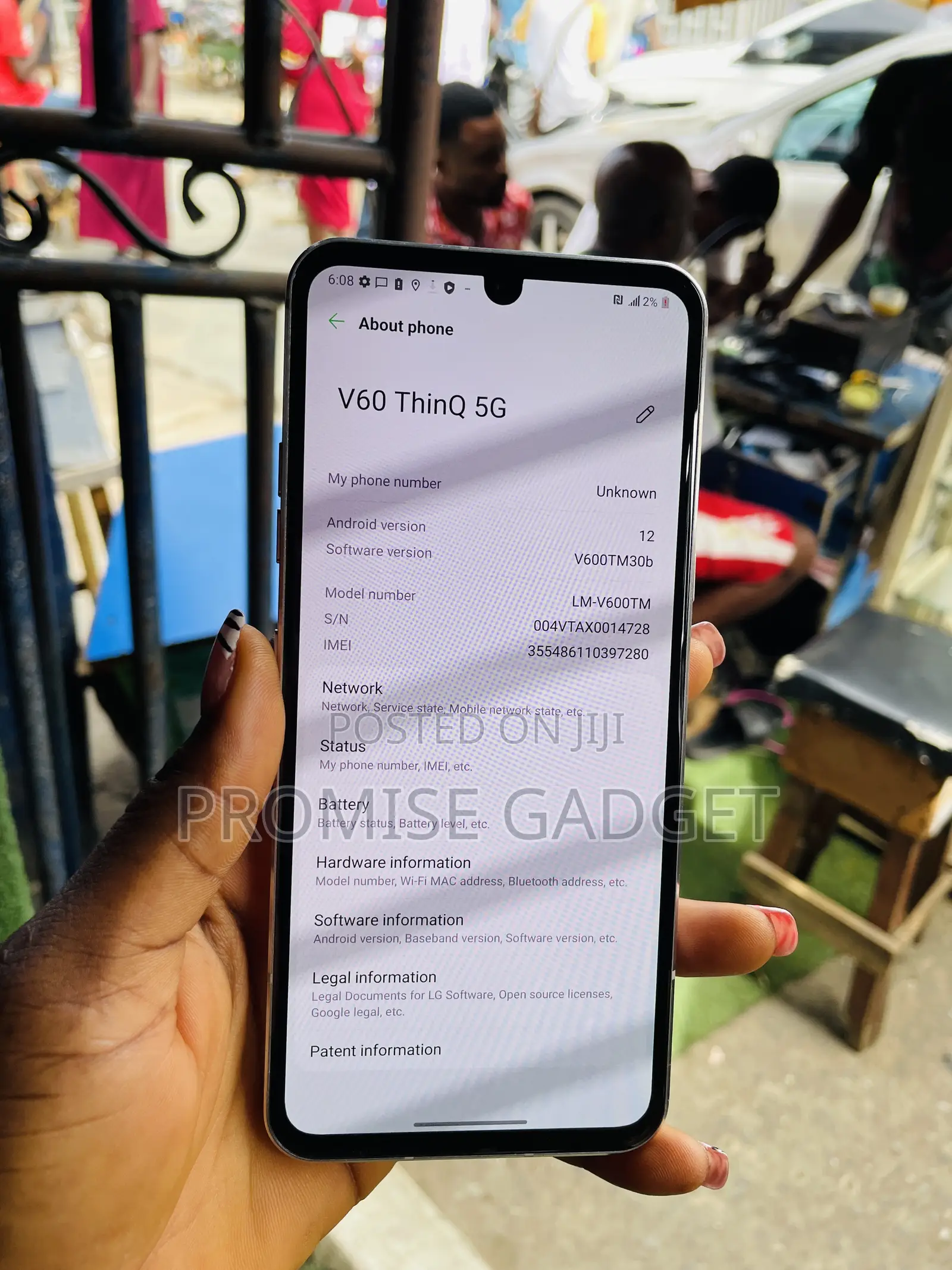 LG V60 ThinQ 5G 128 GB White