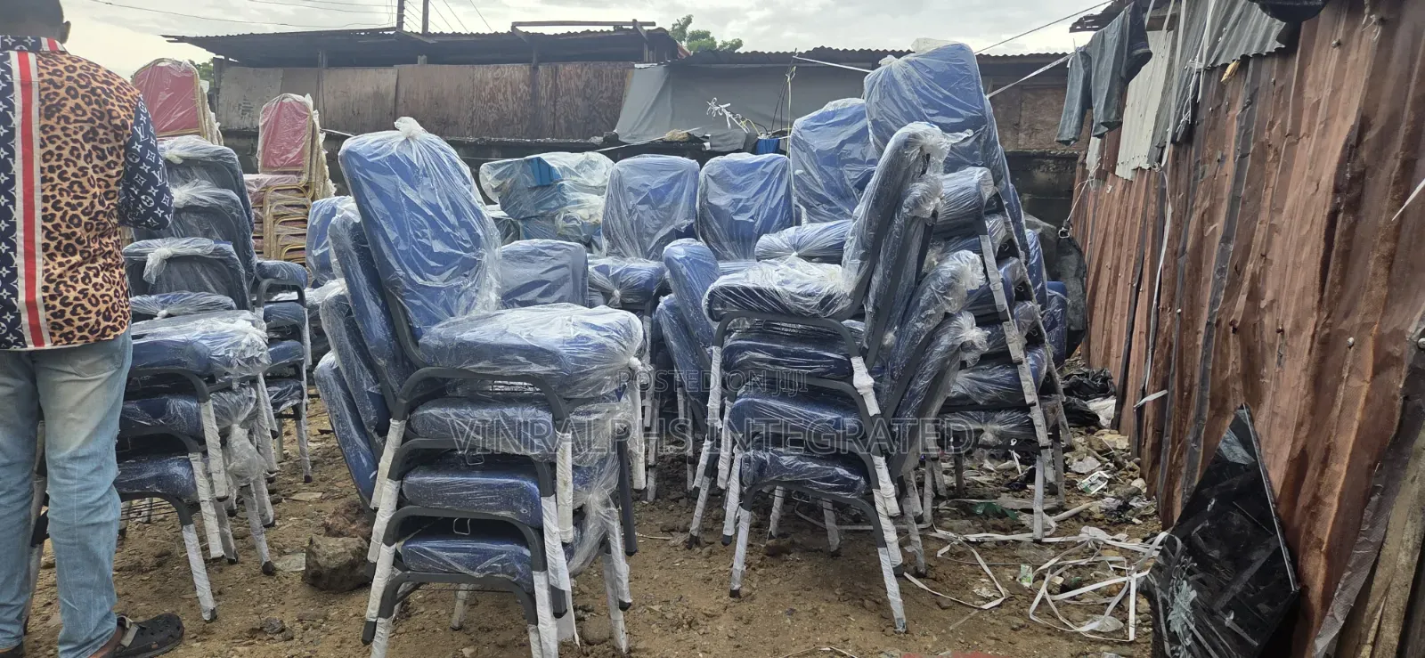 Blue Church Chairs