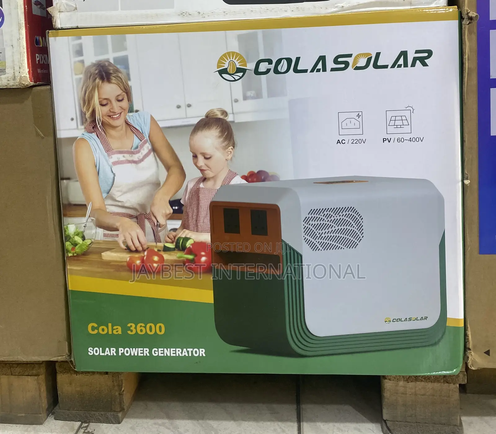 Cola Solar 3600 Solar Generator 1200 Ac Output 3600wh Lithium Battery