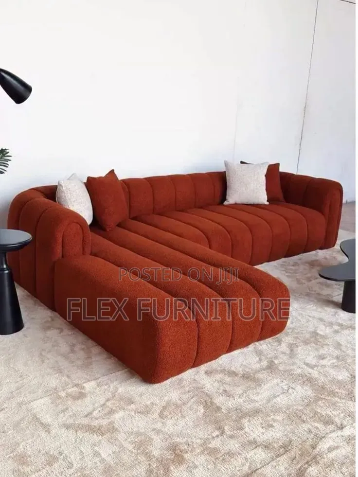 Red L Shape Sofa