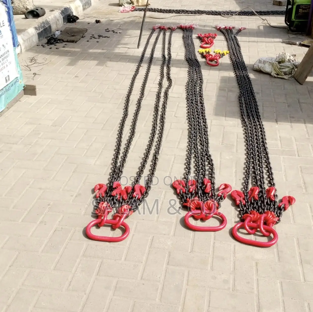 Heavy Duty 4 Leg G80 Lifting Chain Sling With Master Link–17 to 20tons