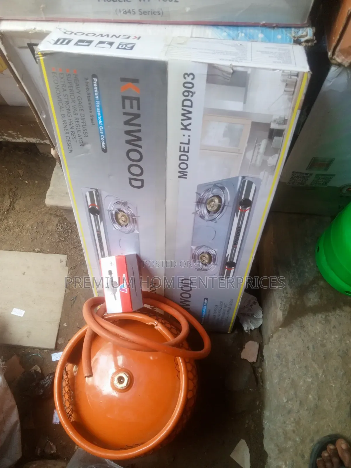 6kg Gas Cylinder + Stainless Gas Cooker + Hose + Clips + Regulator