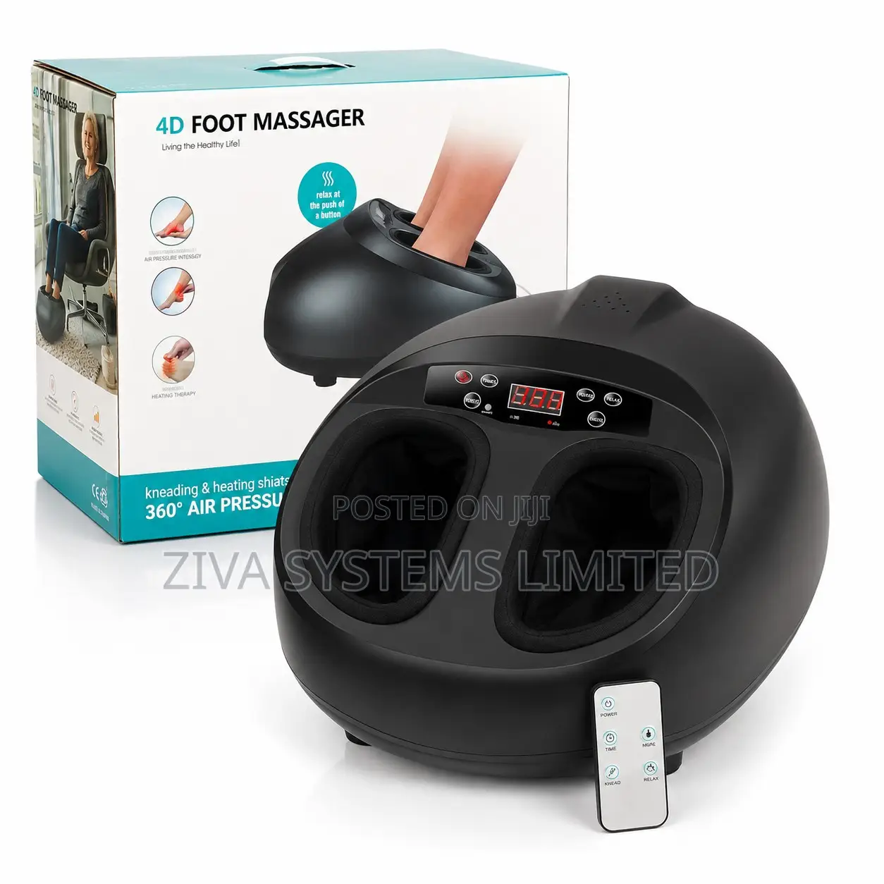 4d Foot Massager With Heat, Kneading Remote Control