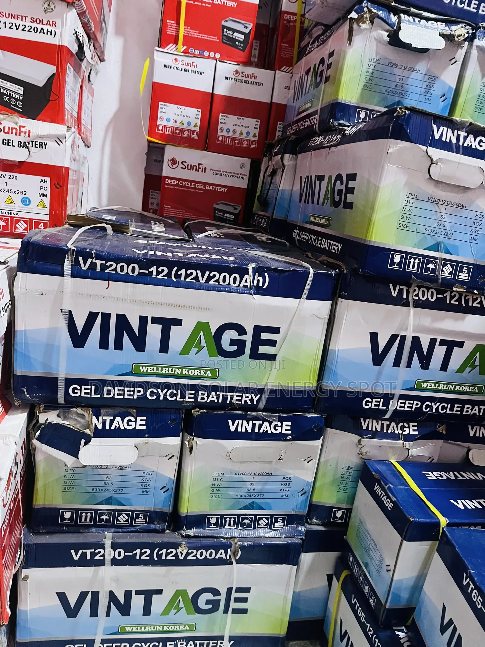 200arh 12v Vintage Solar Gel Battery