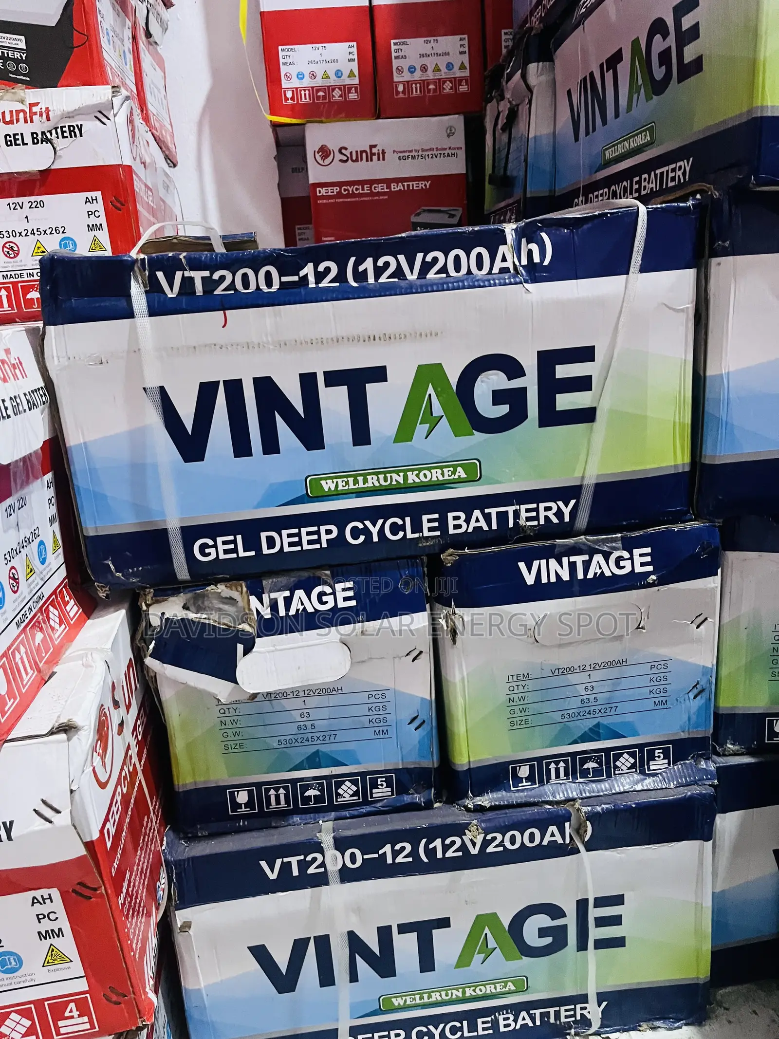 200arh 12v Vintage Solar Gel Battery