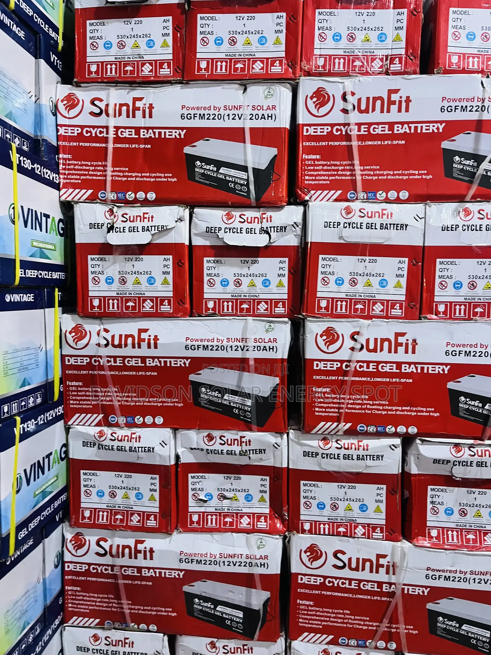 220arh 12v Sunfit Solar Gel Battery