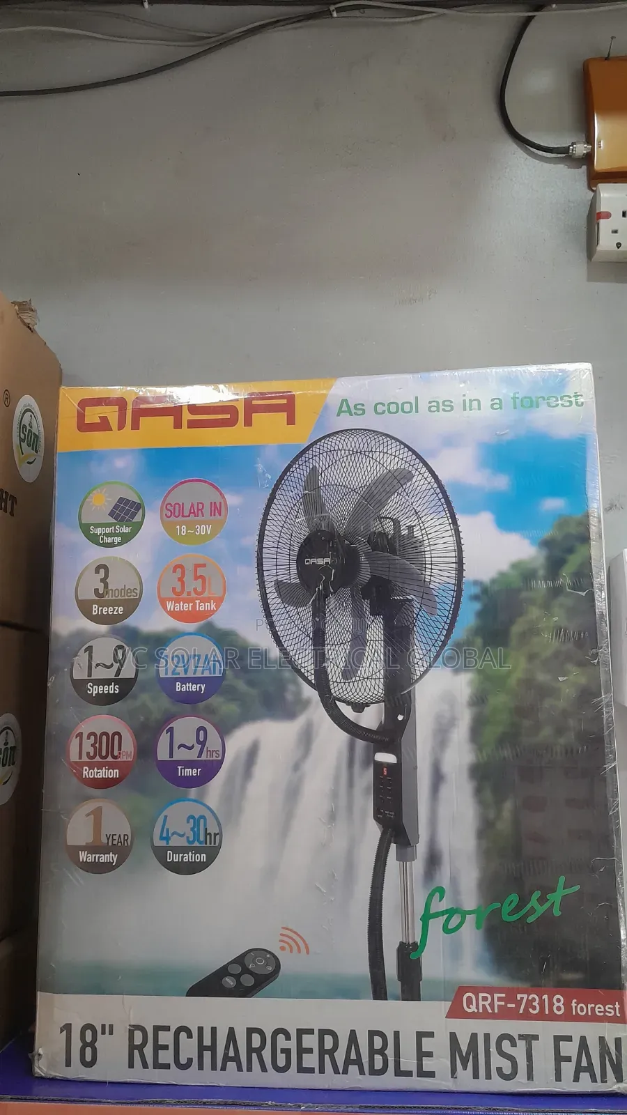 Qasa Rechargeable Mist Fan