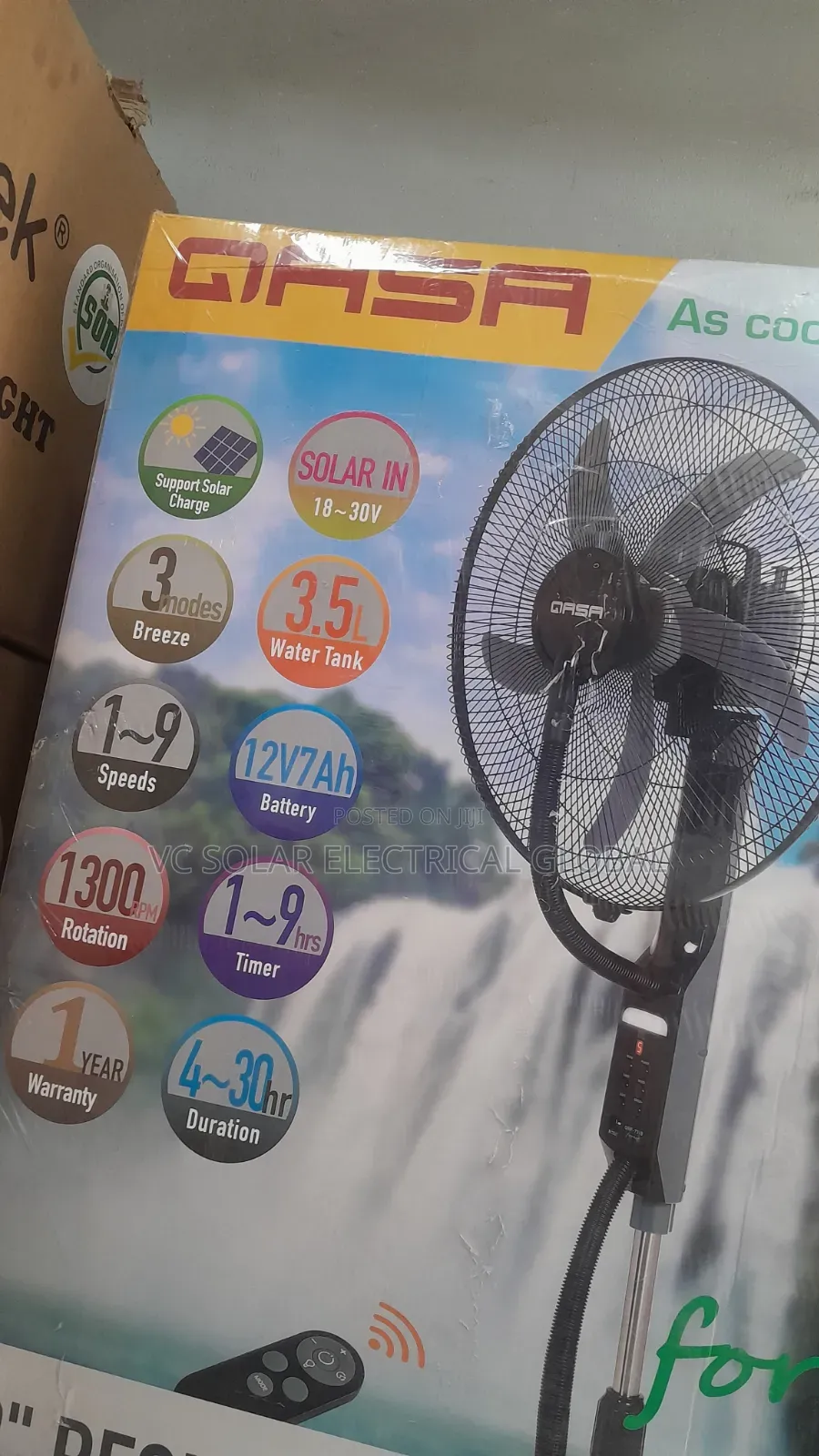 Qasa Rechargeable Mist Fan