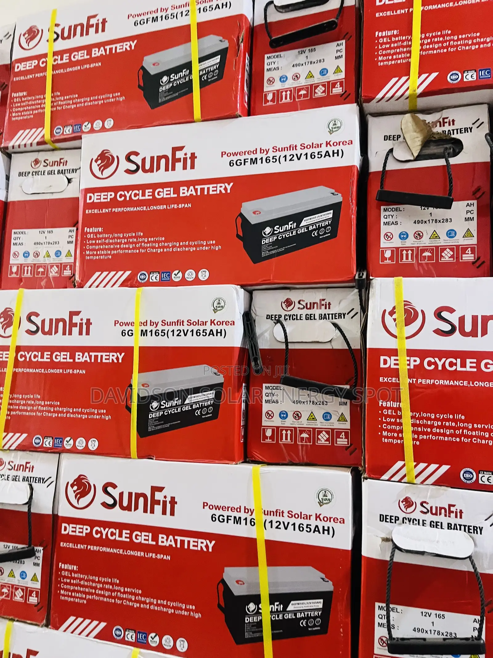 165arh 12v Sunfit Solar Gel Battery