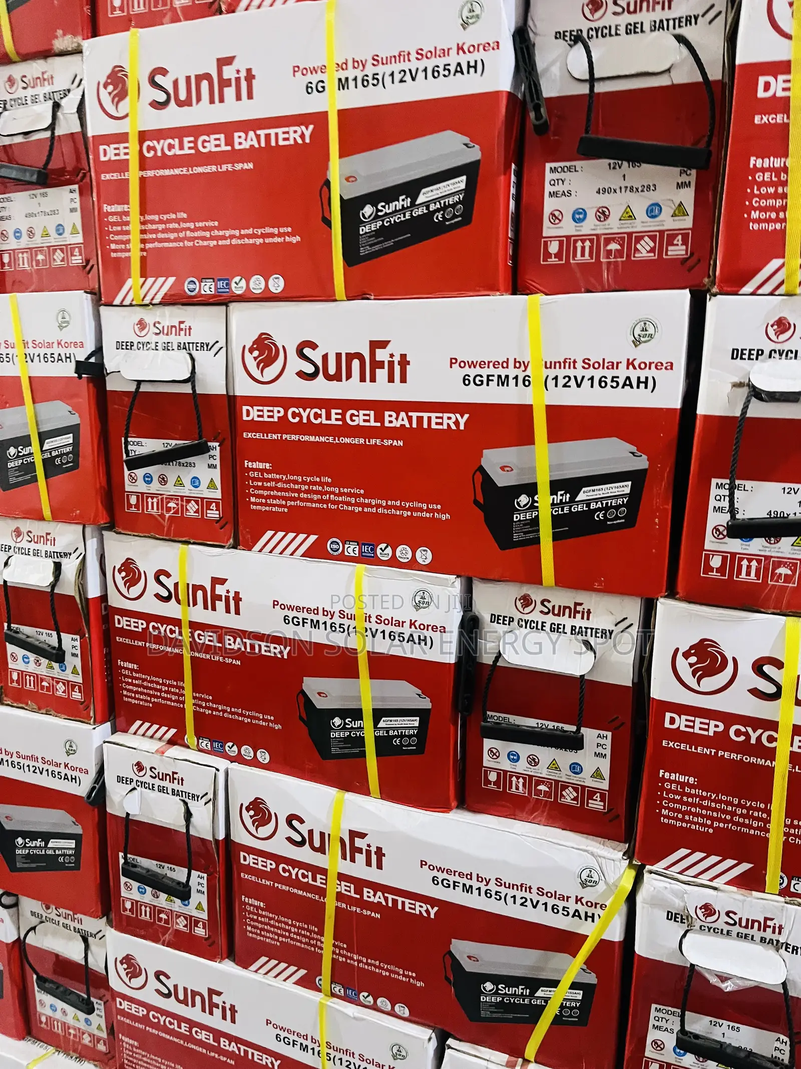 165arh 12v Sunfit Solar Gel Battery