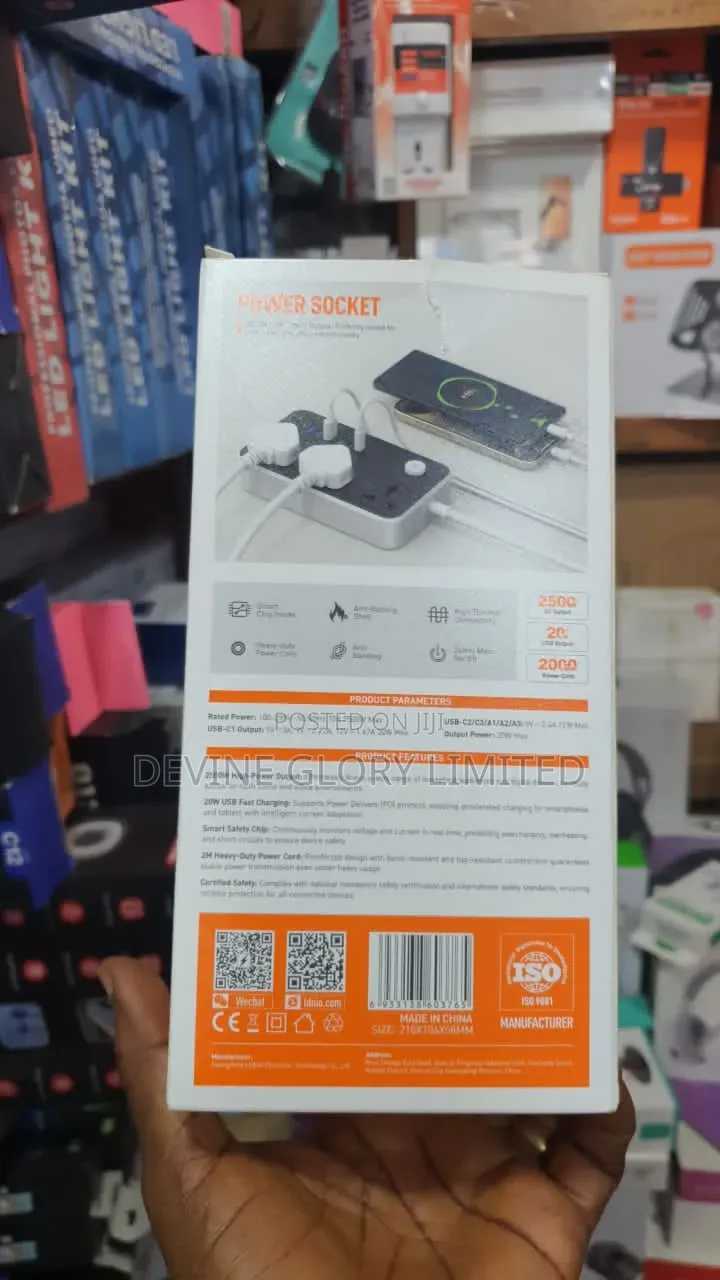 Ldnio 2500w Power Strip With Usb-C Pd Fast Charging