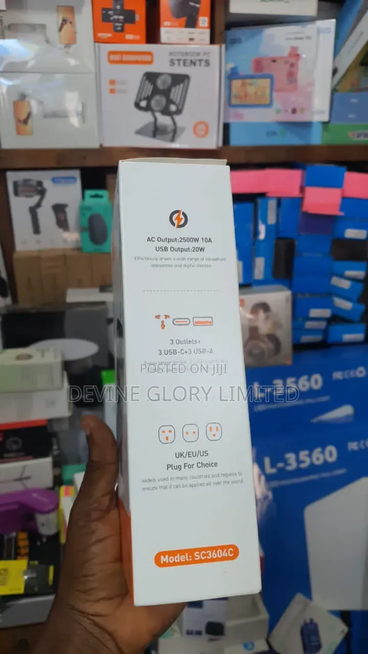 Ldnio 2500w Power Strip With Usb-C Pd Fast Charging