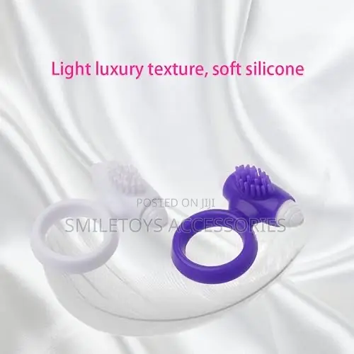 Silicone Vibrators Lock Ring for Men Sex Toy(Purple)