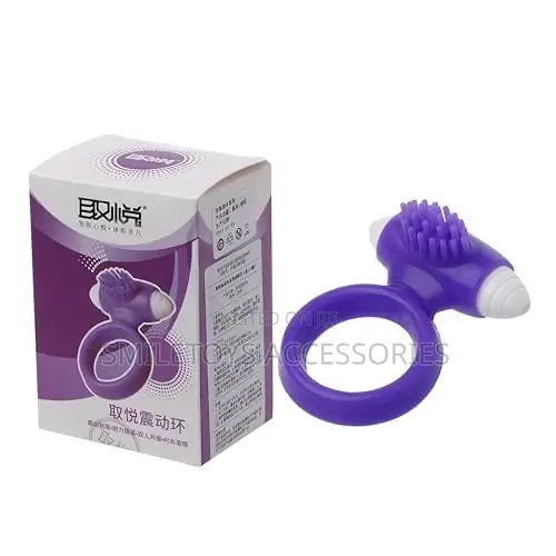 Silicone Vibrators Lock Ring for Men Sex Toy(Purple)