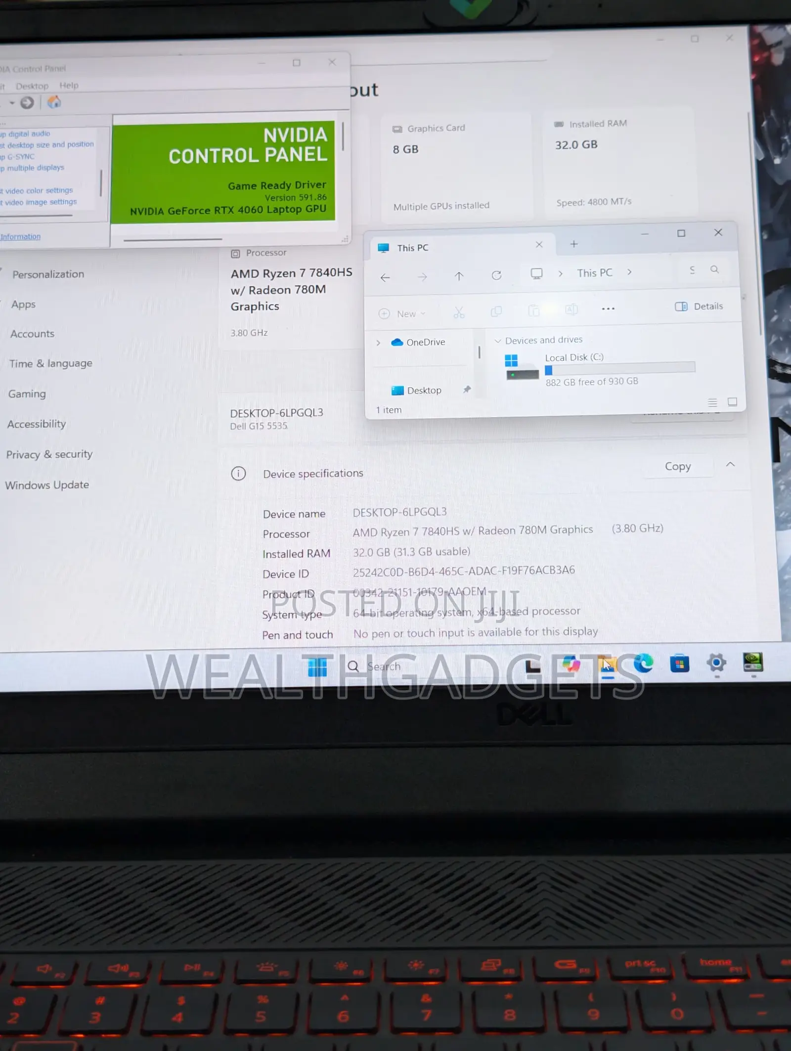 Laptop Dell G15 5535 32GB AMD Ryzen 9 SSD 1T