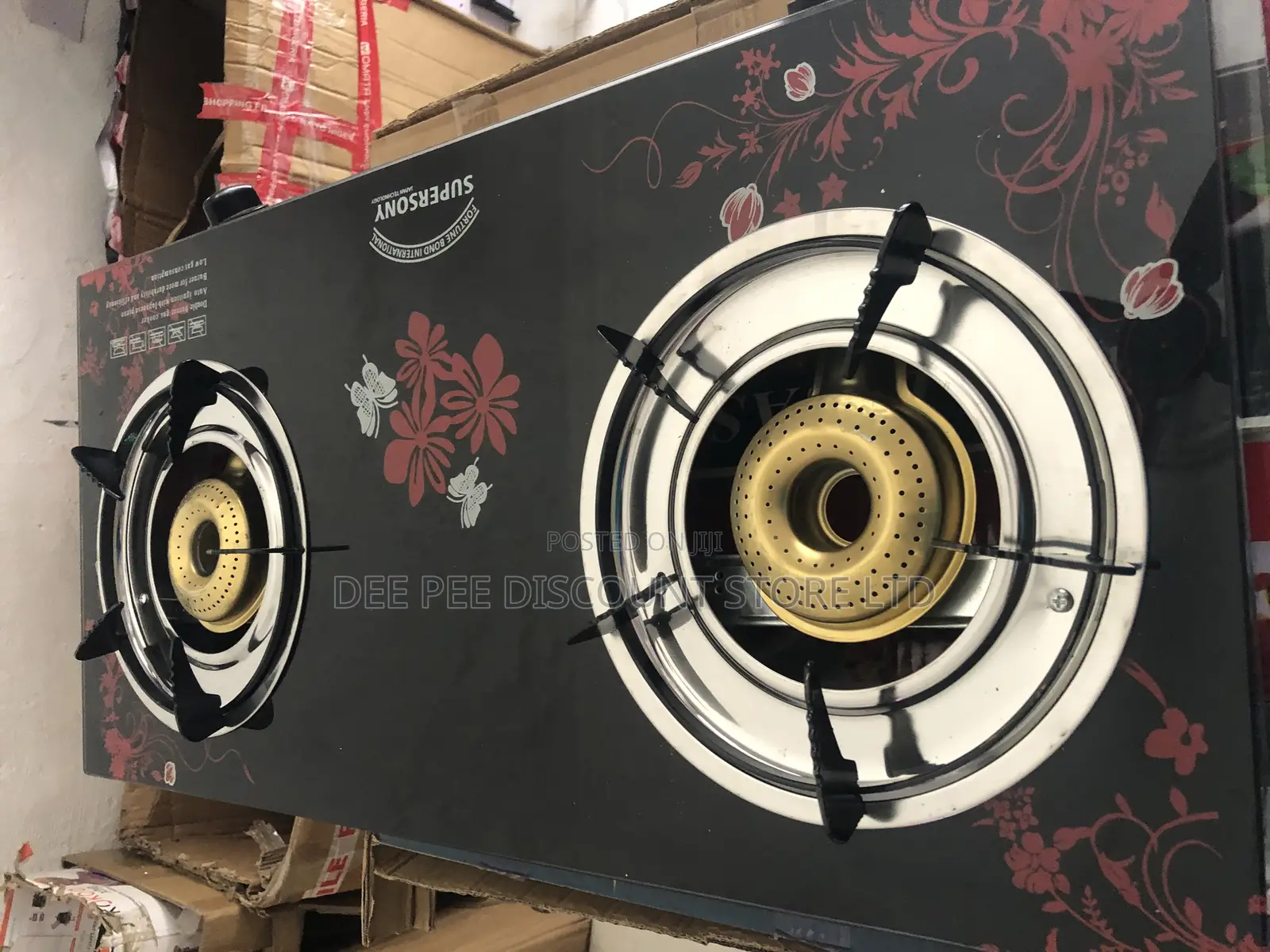 Automatic Table Top Tempered Glass 2 Burner Gas Cooker