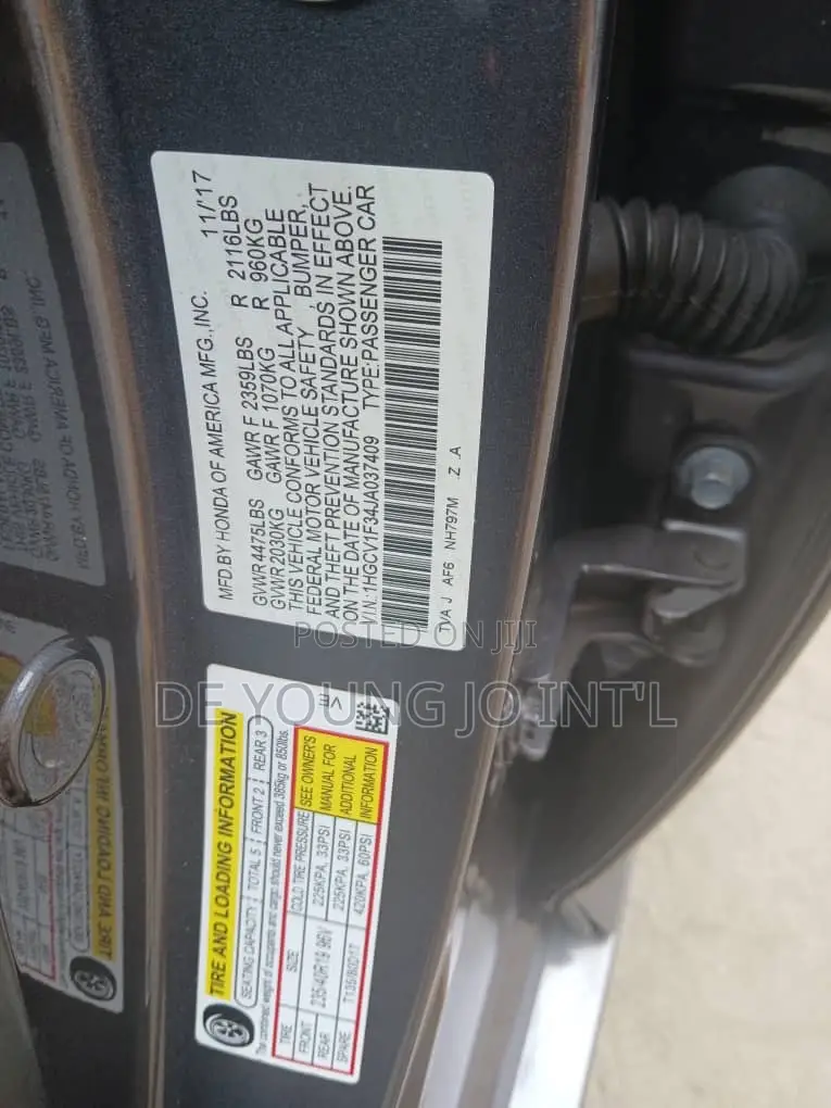Honda Accord Sport 2018 Gray