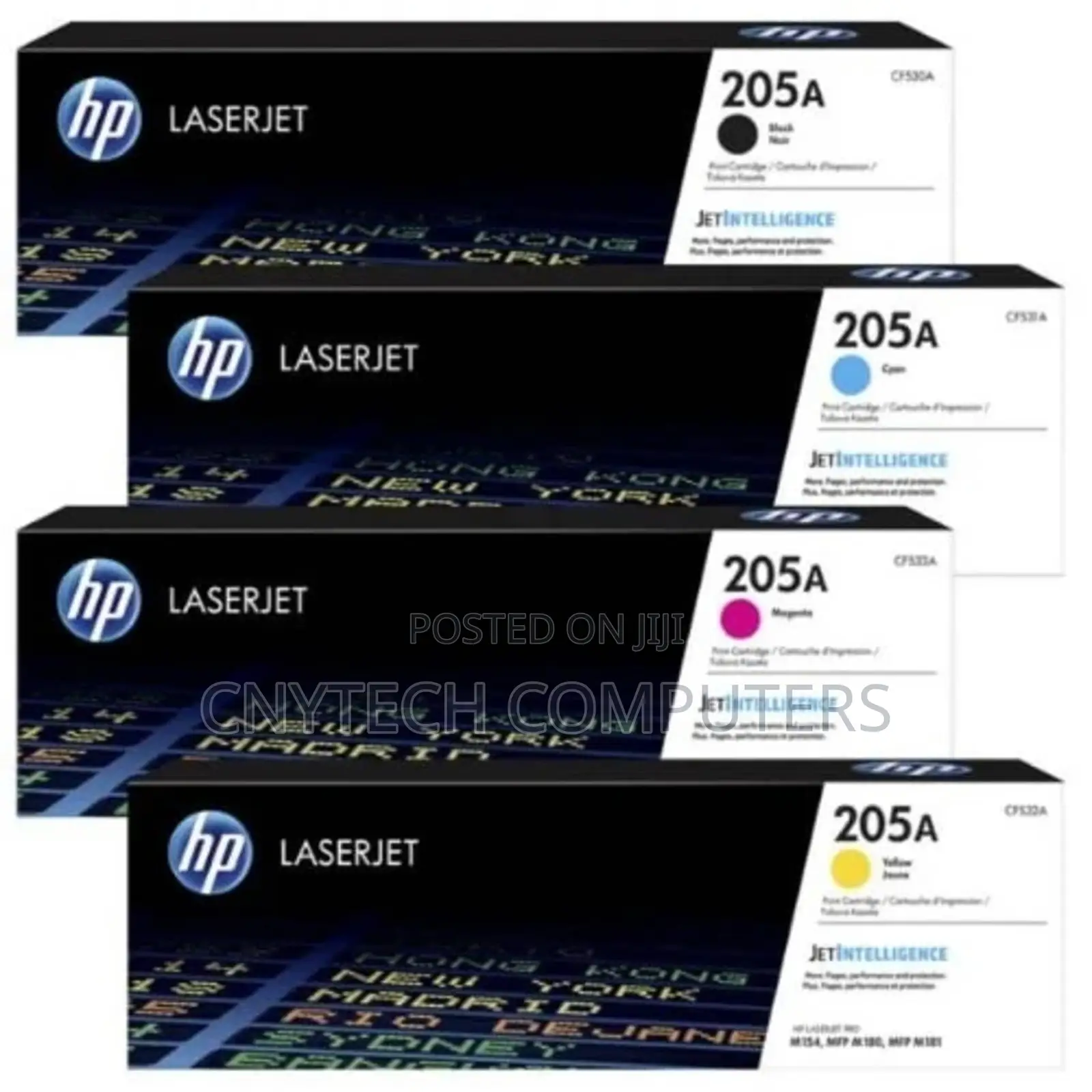 Hp 205a Original Laserjet Toner Cartridge Set- Cf532a - 4 Colours
