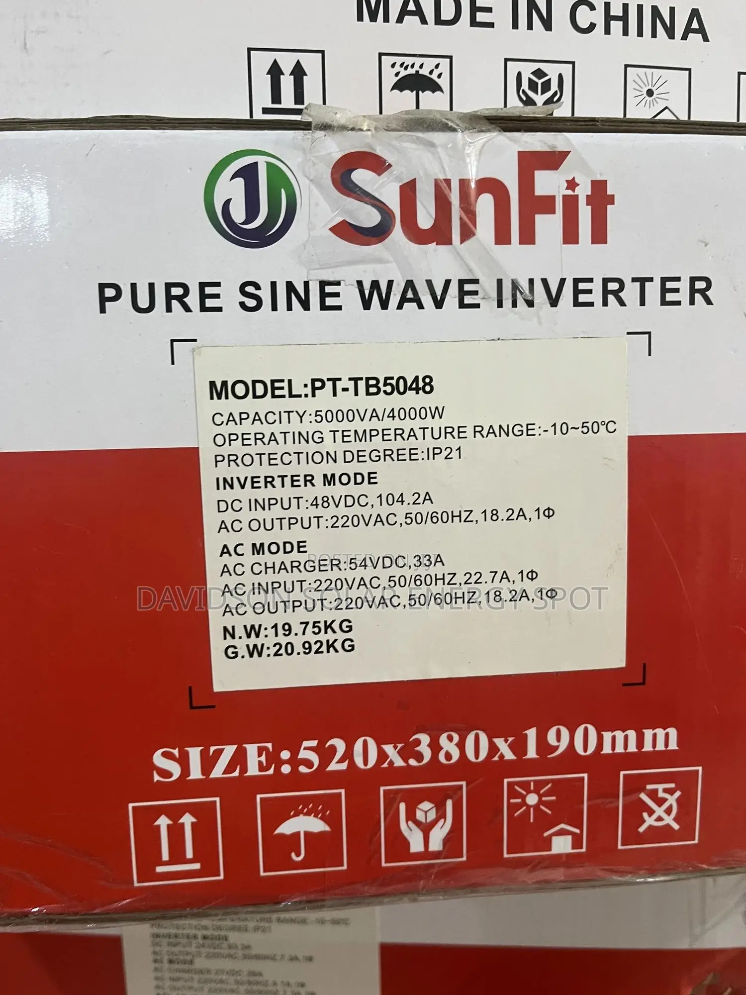 5kva 48v Sunfit Solar Inverter Hybrid