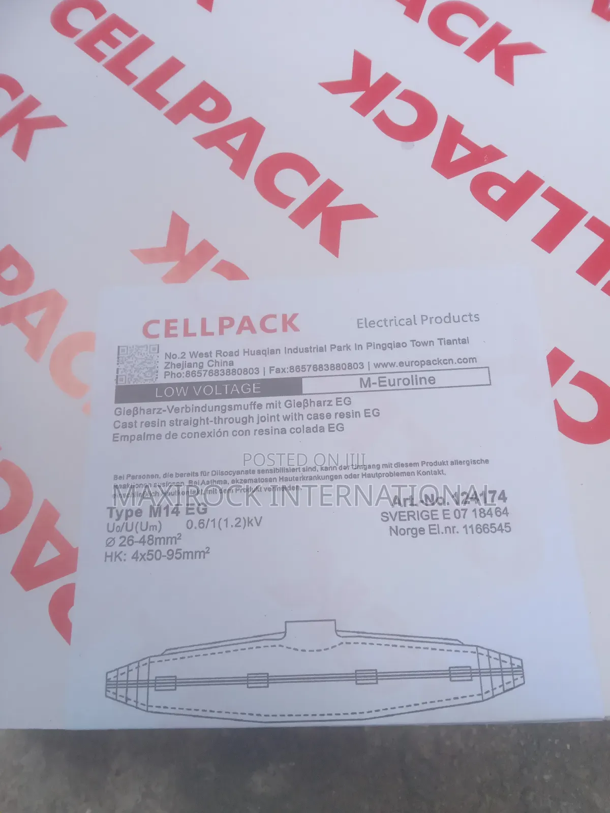 M14 Cellpack Scotchcast 95mm Cable Joint Splicing Kit