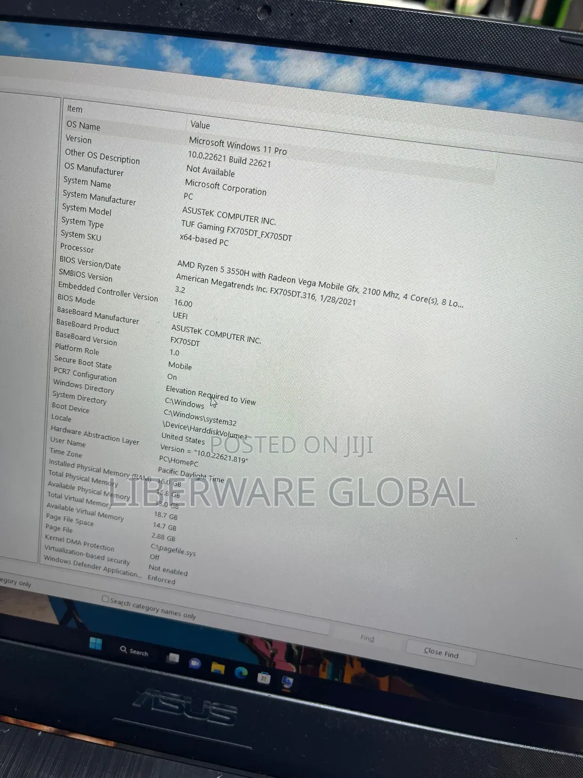 Laptop Asus TUF Gaming FX504 16GB AMD Ryzen 5 SSD 512GB