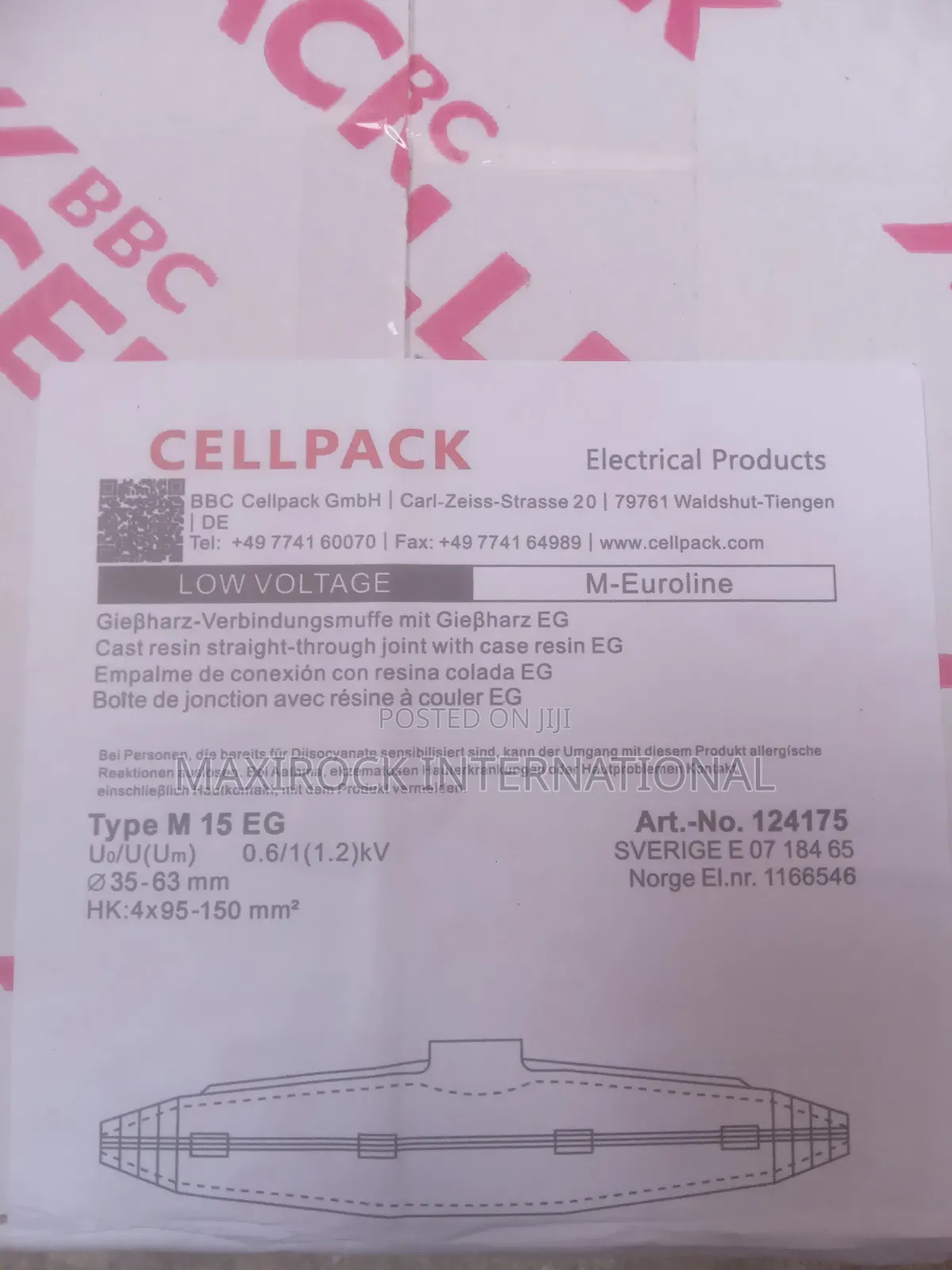M15 Cellpack Scotchcast 150mm Cable Joint Splicing Kit