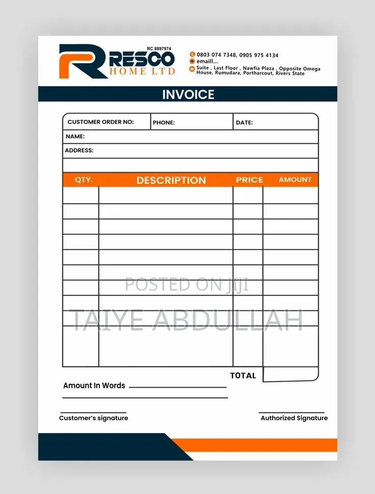 Hotel Cash Receipt Printing