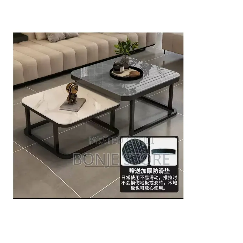2in1 Creative Scalable Metal Glass Center Table
