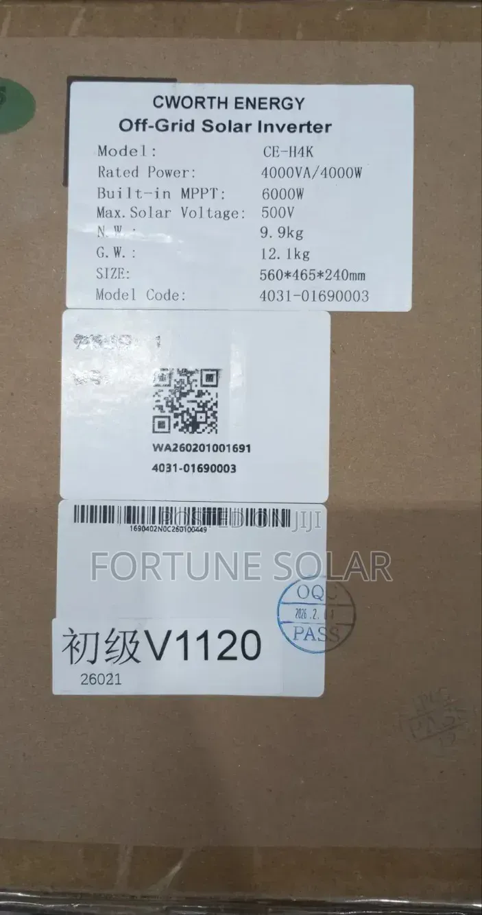Cworth Energy 4kva 24v Hybrid Inverter Transformer Less