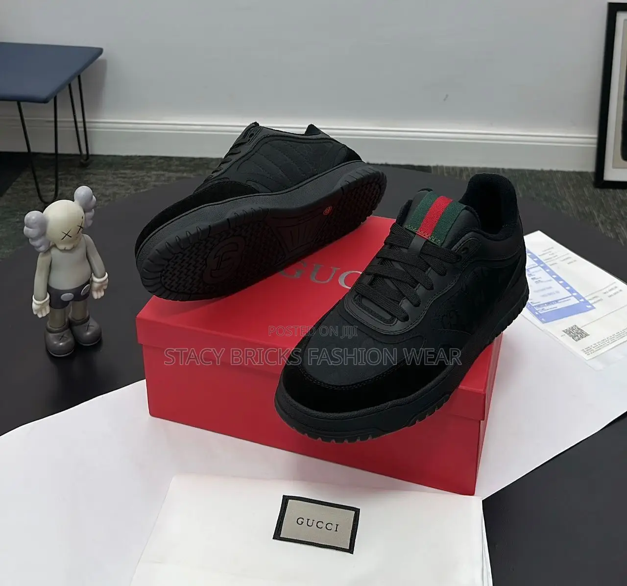 Gucci Men Sneakers in Four Colors (Burgundy, Black , Green,Ash )