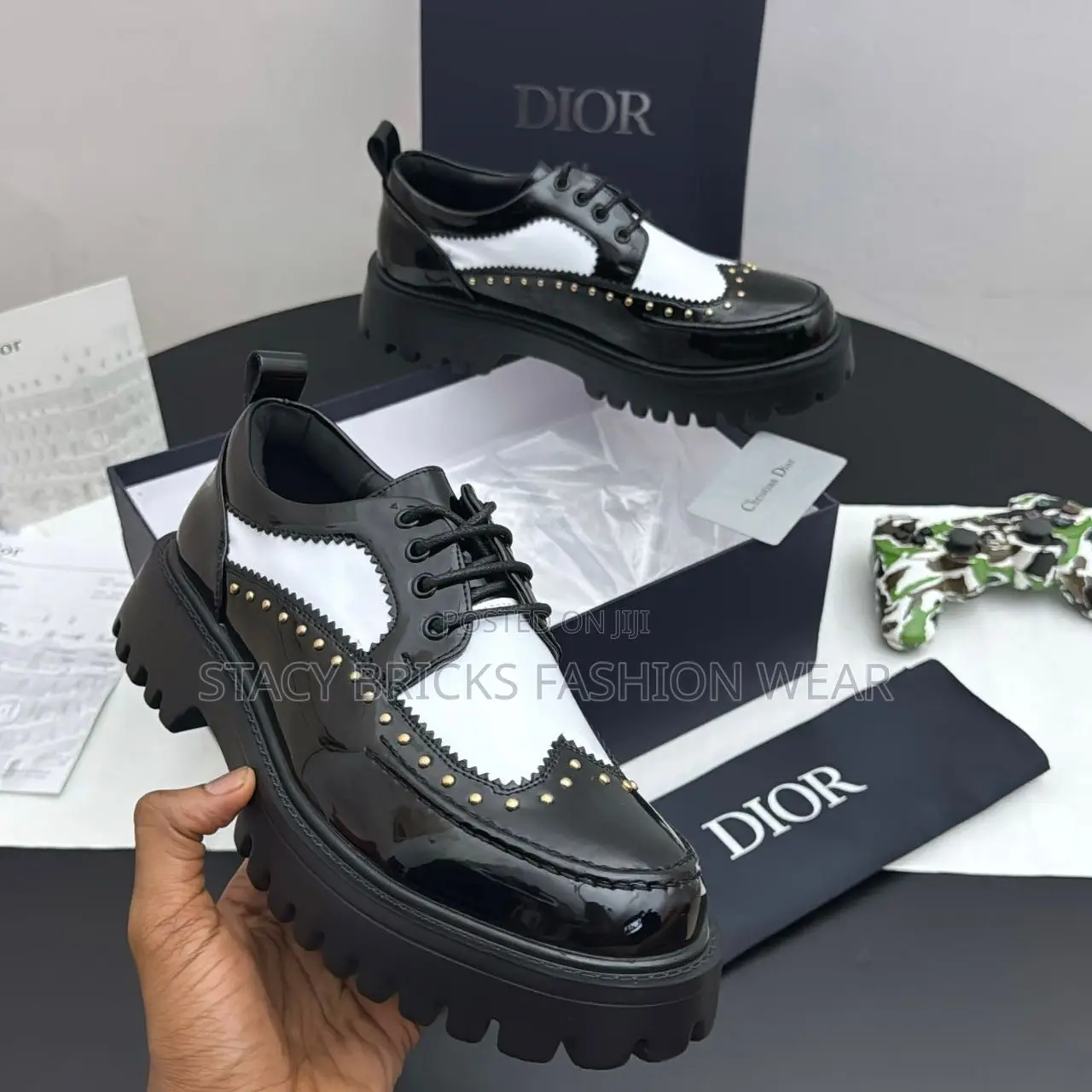 Christian Dior Shoe With Stones “Black White”*