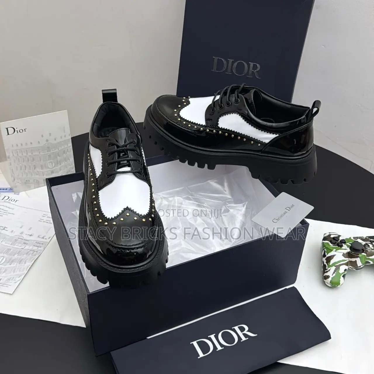 Christian Dior Shoe With Stones “Black White”*