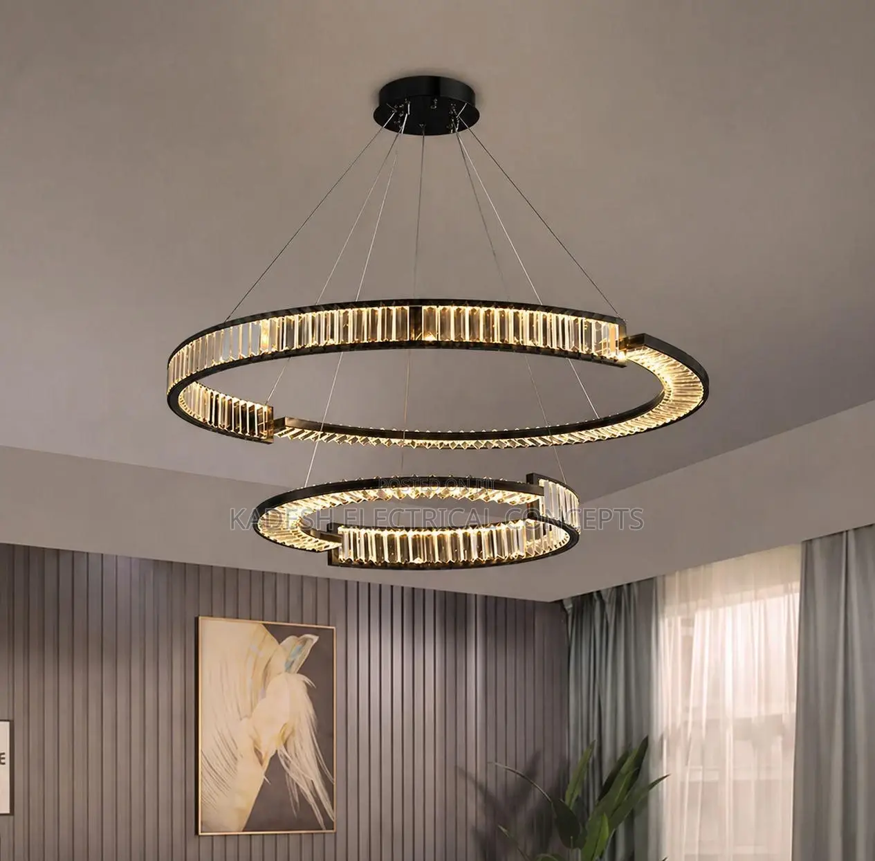 2025 Led Luxury Crystal Ceiling Pendant Lamp Living Room Bedroom