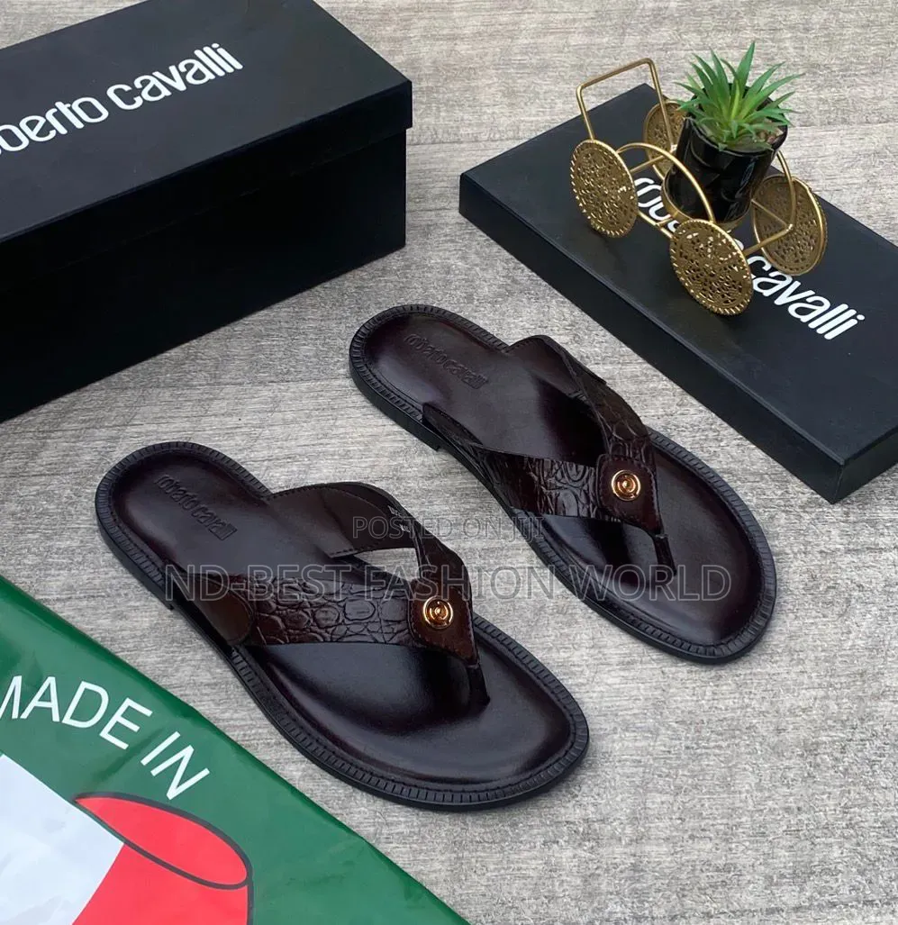 Cavalli Leather Slippers