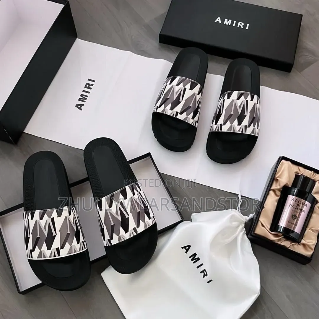 High Quality Luxury Designer Carton Men Slides Pam