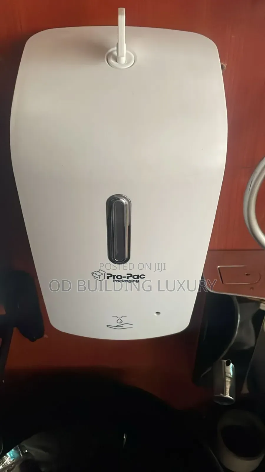 Pro-Pac Packaging White Automatic Touchless Hand Sanitizer.