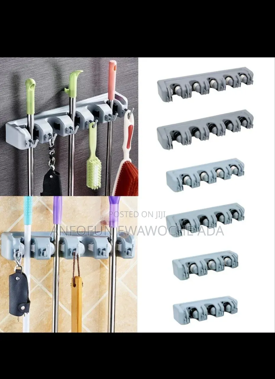 Mop And Broom Holder (With Screws)