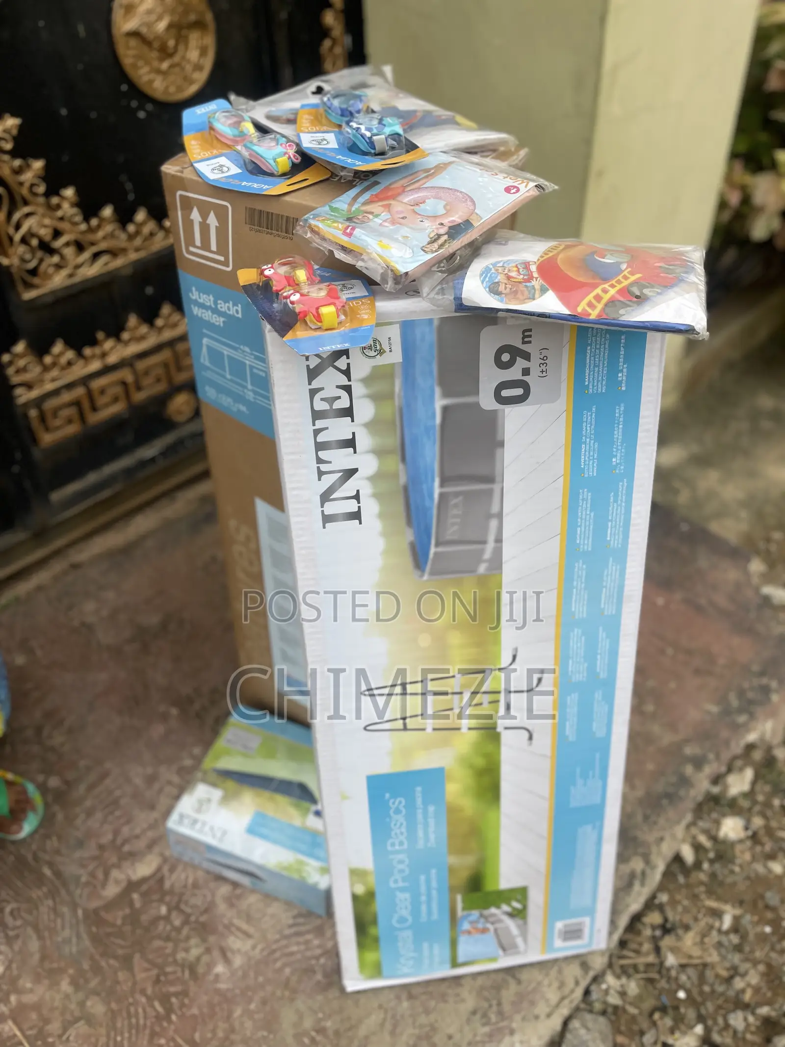 15ft Adult and Kids Intex Swimming Pool With Pool Ladder 2 Floaters