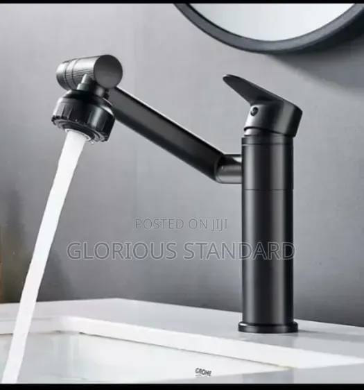 Twisted Head Black Basin Mixer Tap