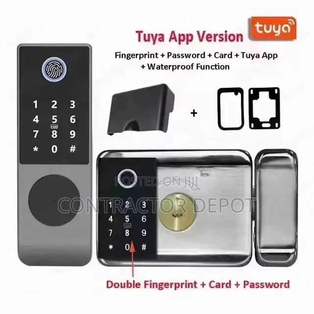 Waterproof Automatic Smart Jam Lock With Fingerprint Wi-Fi Tuya App