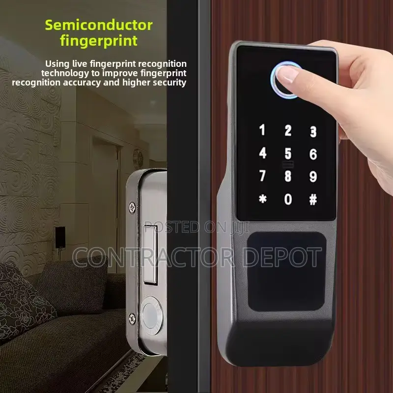 Waterproof Automatic Smart Jam Lock With Fingerprint Wi-Fi Tuya App