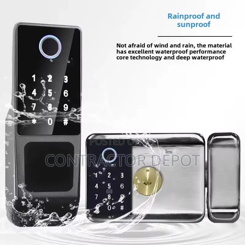 Waterproof Automatic Smart Jam Lock With Fingerprint Wi-Fi Tuya App