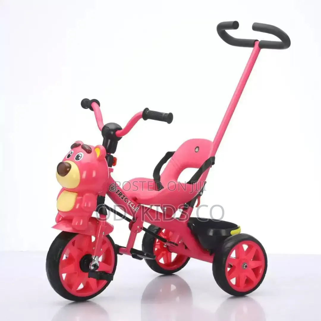 Bear Tricycle With Pushbar For Age 7months To 4 Years