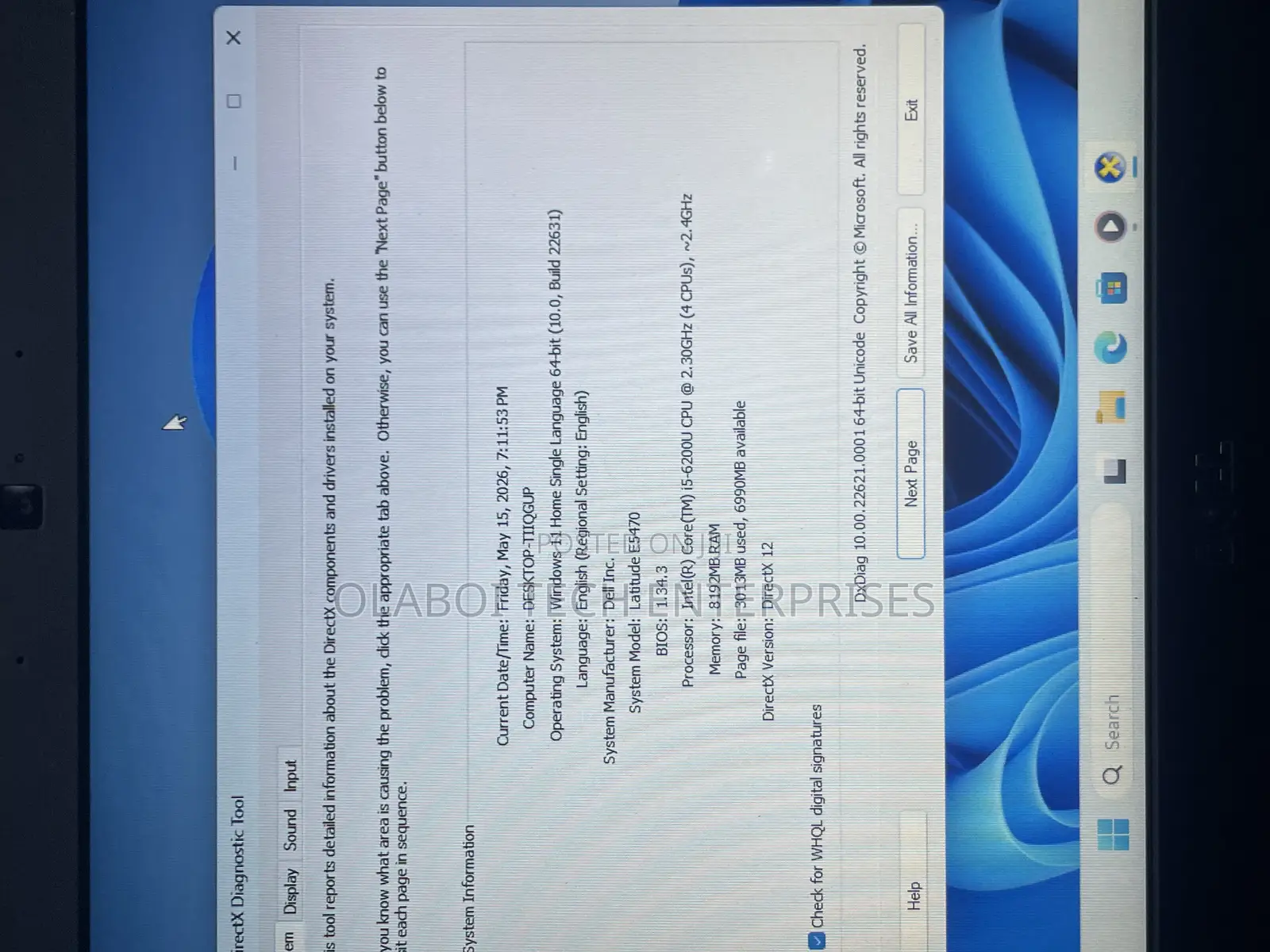 Laptop Dell Latitude 14 E5470 8GB Intel Core i5 SSD 256GB