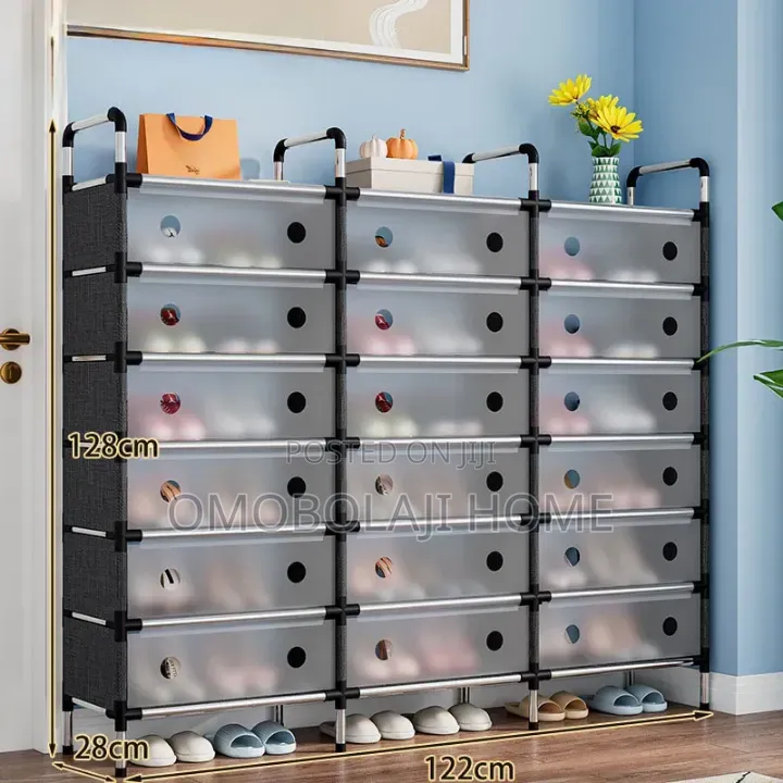 6 Layers 3 Rolls Dust Proof Shoe Rack Modular Shoe Rack Organizer
